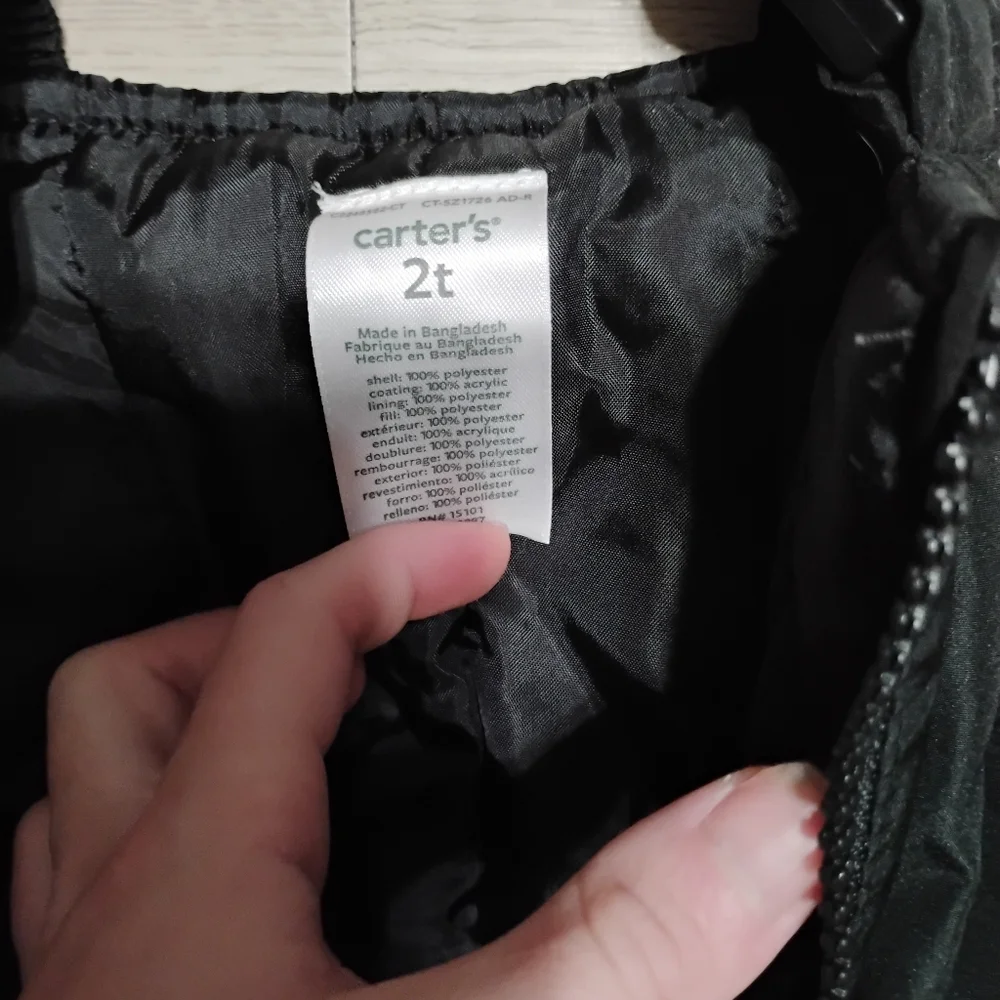 Carter's Black Kids Snow Bib